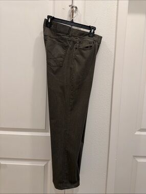 Slim Straight Chinos in Dark Olive
